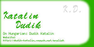 katalin dudik business card